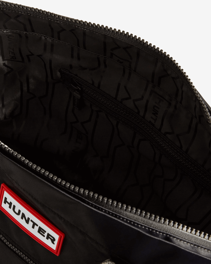 hombres Hunter bolso shopper mediano con clip en la parte superior negro Z28R2N457