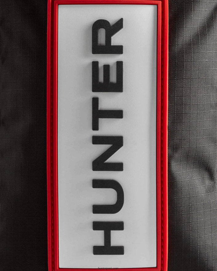 hombres Hunter funda de viaje para móvil de nailon reciclado antidesgarro logotipo de caja negra/roja Z28R2N377