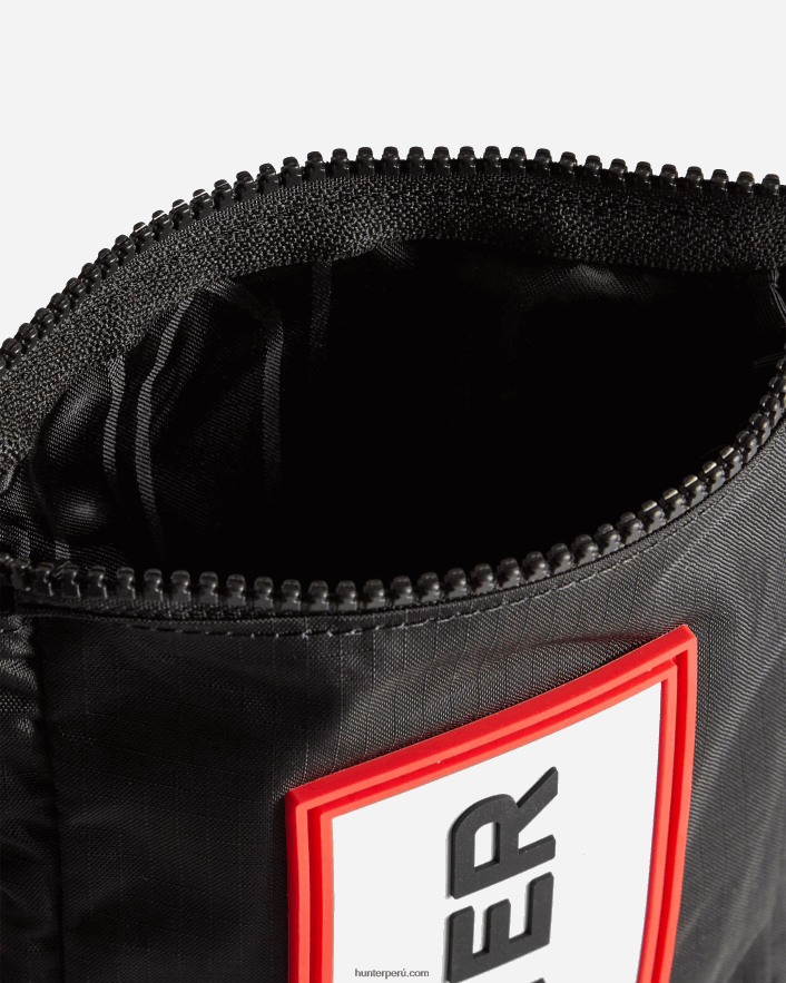 hombres Hunter funda de viaje para móvil de nailon reciclado antidesgarro logotipo de caja negra/roja Z28R2N377