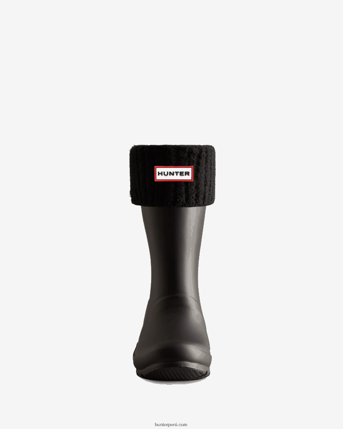 hombres Hunter Calcetines cortos para botas con puños de mezcla de nailon reciclado negro Z28R2N405