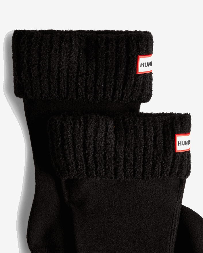 hombres Hunter Calcetines cortos para botas con puños de mezcla de nailon reciclado negro Z28R2N405