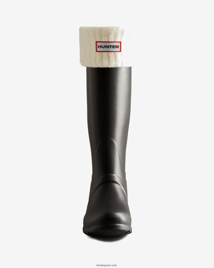 hombres Hunter calcetines altos para botas con puños de mezcla de nailon reciclado blanco Z28R2N481