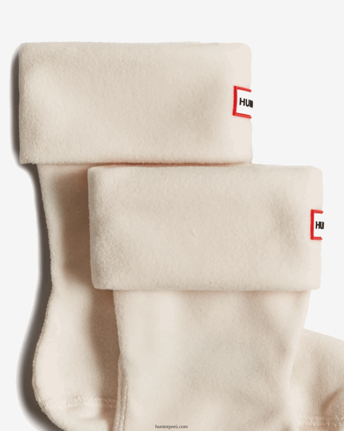 hombres Hunter calcetines cortos para botas con puños de vellón reciclado blanco Z28R2N399