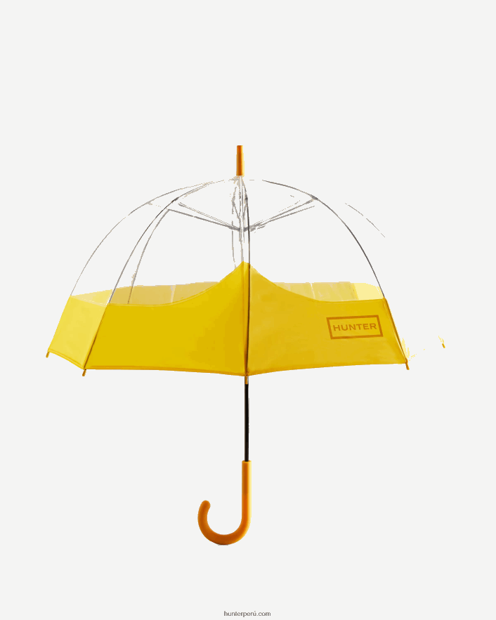 hombres Hunter paraguas burbuja transparente bigote amarillo Z28R2N381