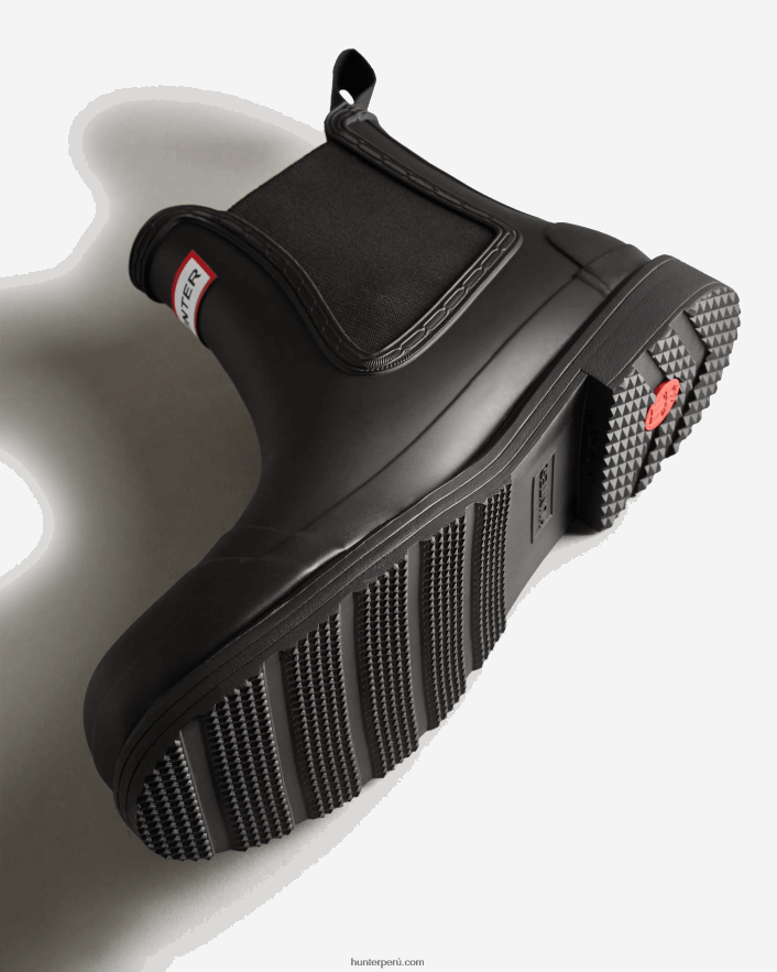 hombres Hunter botas chelsea comando negro Z28R2N520