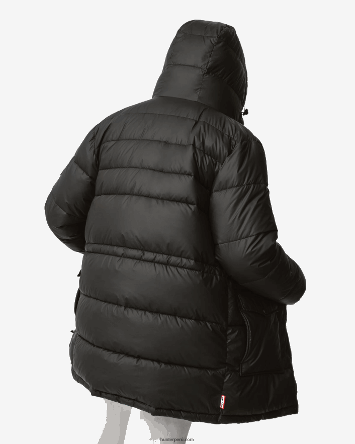 hombres Hunter abrigo acolchado largo con aislamiento Intrepid negro Z28R2N608