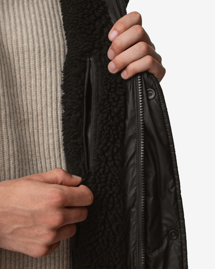 hombres Hunter abrigo acolchado largo con aislamiento Intrepid negro Z28R2N608