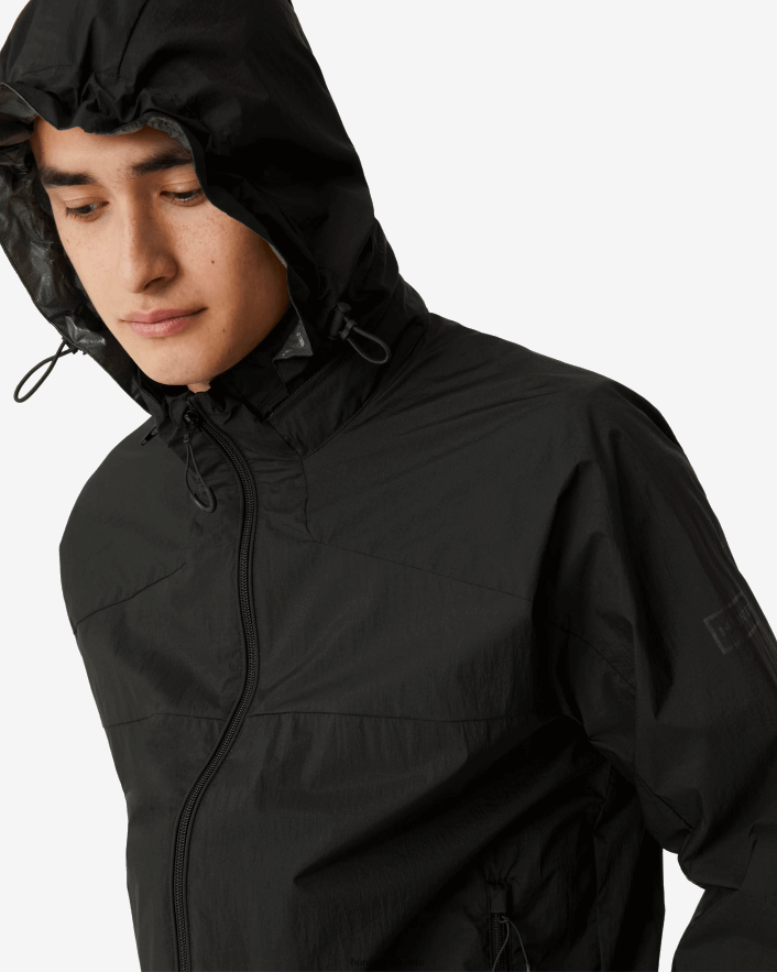 hombres Hunter chamarra de viaje de nailon reciclado negro Z28R2N605