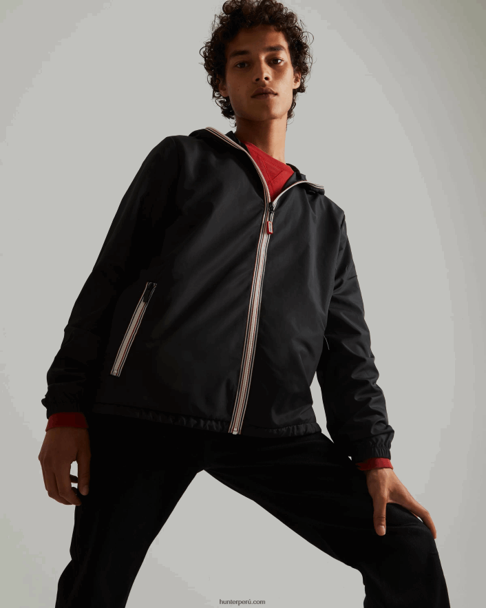 hombres Hunter chamarra plegable ligera reciclada negro Z28R2N612