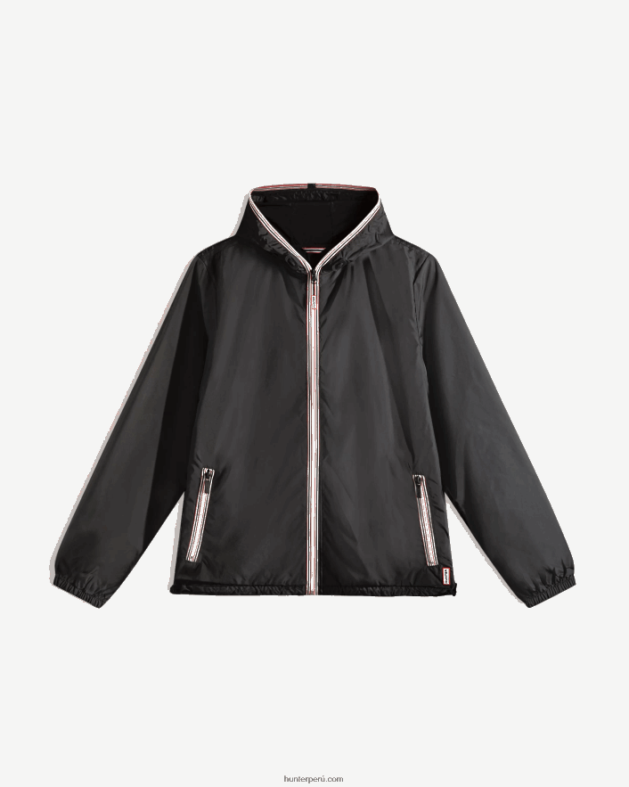 hombres Hunter chamarra plegable ligera reciclada negro Z28R2N612