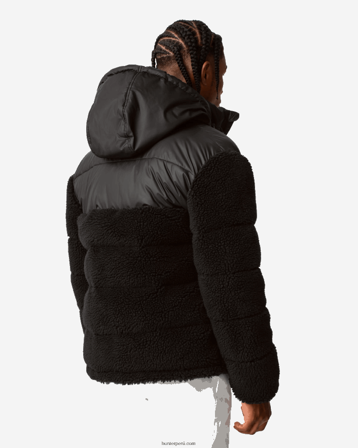 hombres Hunter chaqueta acolchada con aislamiento de borrego vegano wanderer negro Z28R2N613
