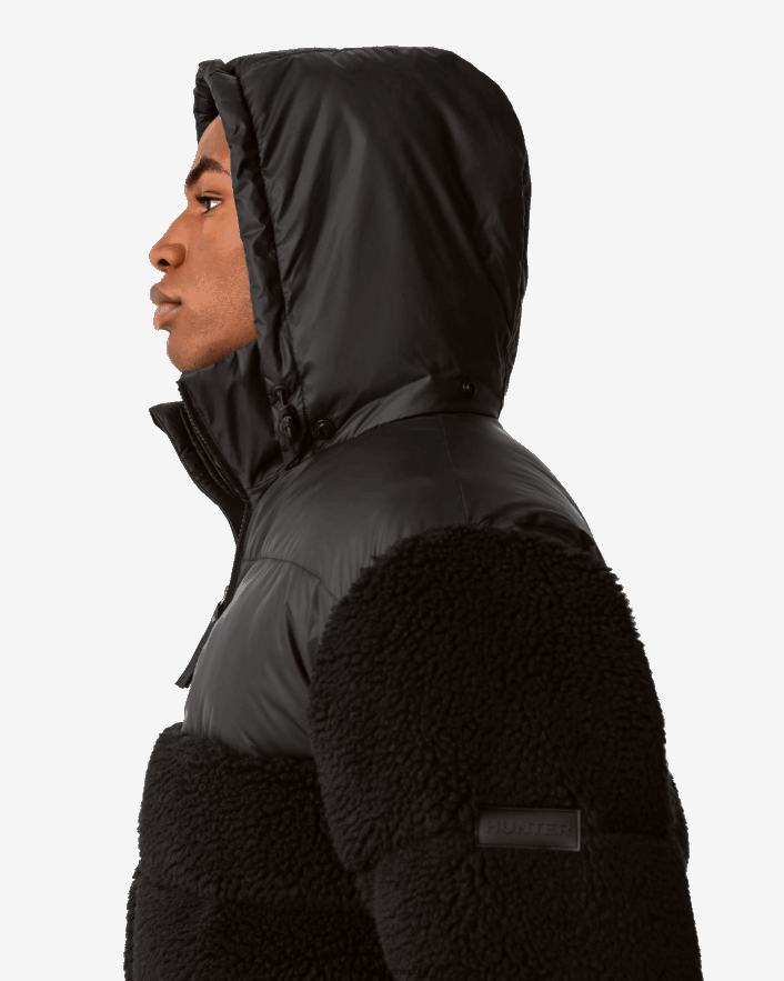 hombres Hunter chaqueta acolchada con aislamiento de borrego vegano wanderer negro Z28R2N613