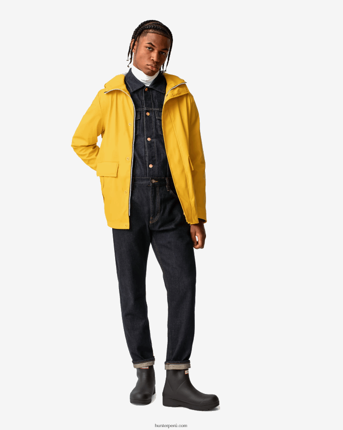 hombres Hunter chubasquero impermeable ligero amarillo Z28R2N603