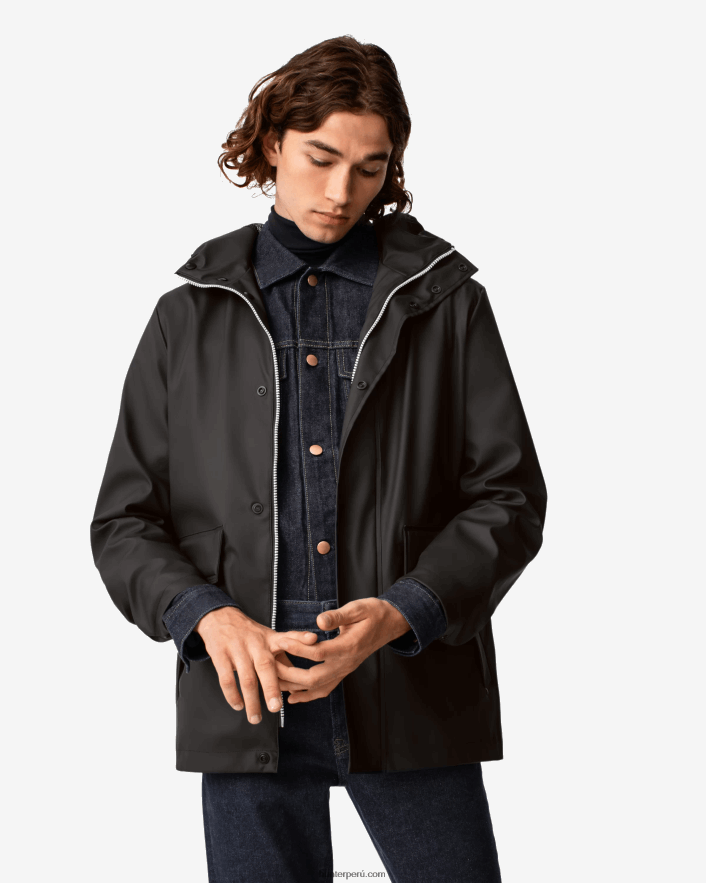 hombres Hunter chubasquero impermeable ligero negro Z28R2N601