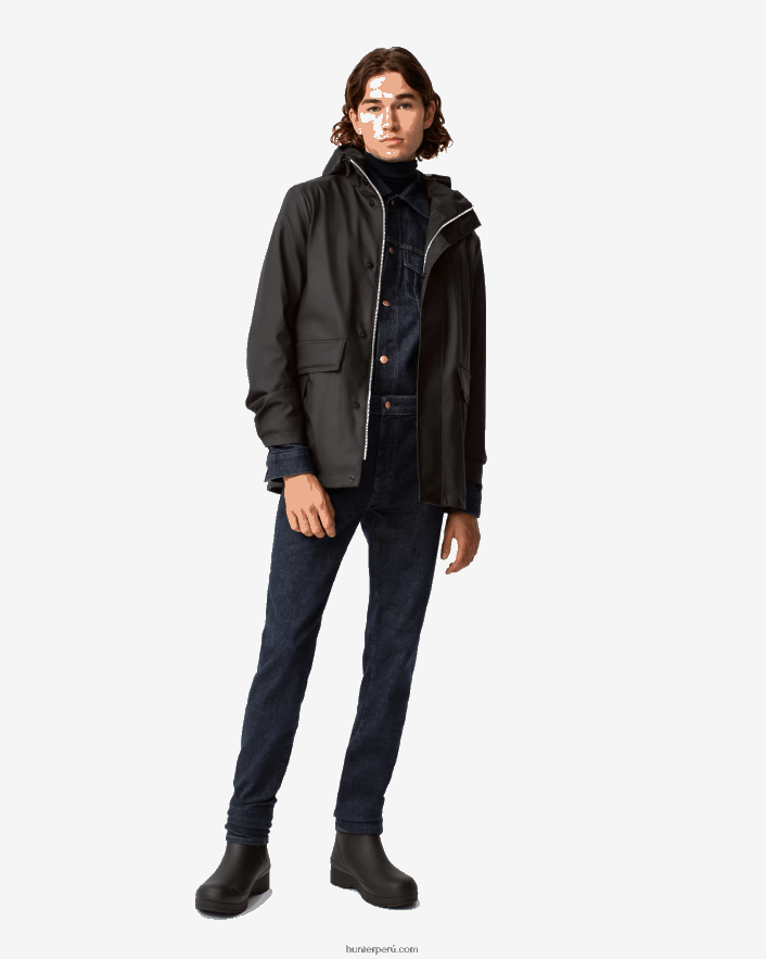 hombres Hunter chubasquero impermeable ligero negro Z28R2N601