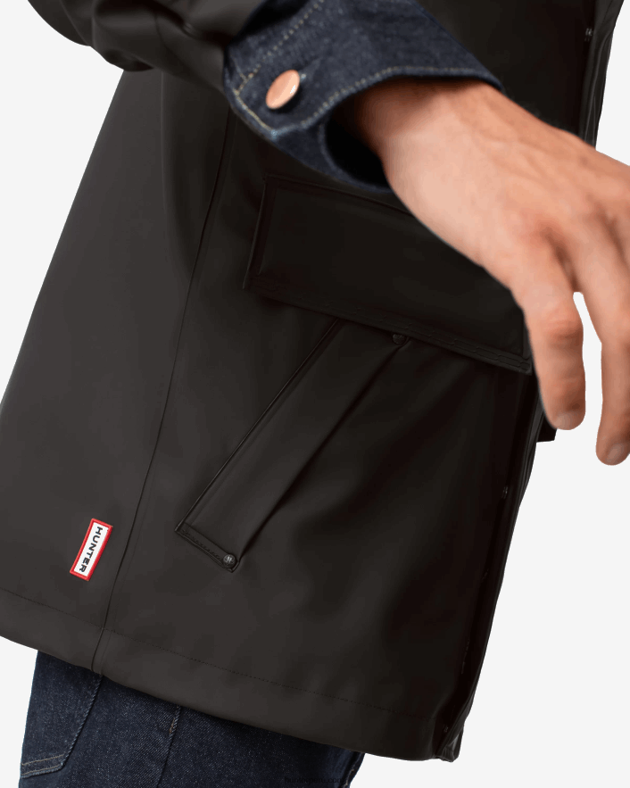 hombres Hunter chubasquero impermeable ligero negro Z28R2N601