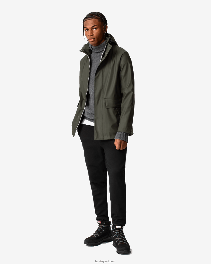 hombres Hunter chubasquero impermeable ligero oliva oscuro Z28R2N609