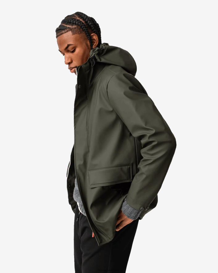 hombres Hunter chubasquero impermeable ligero oliva oscuro Z28R2N609