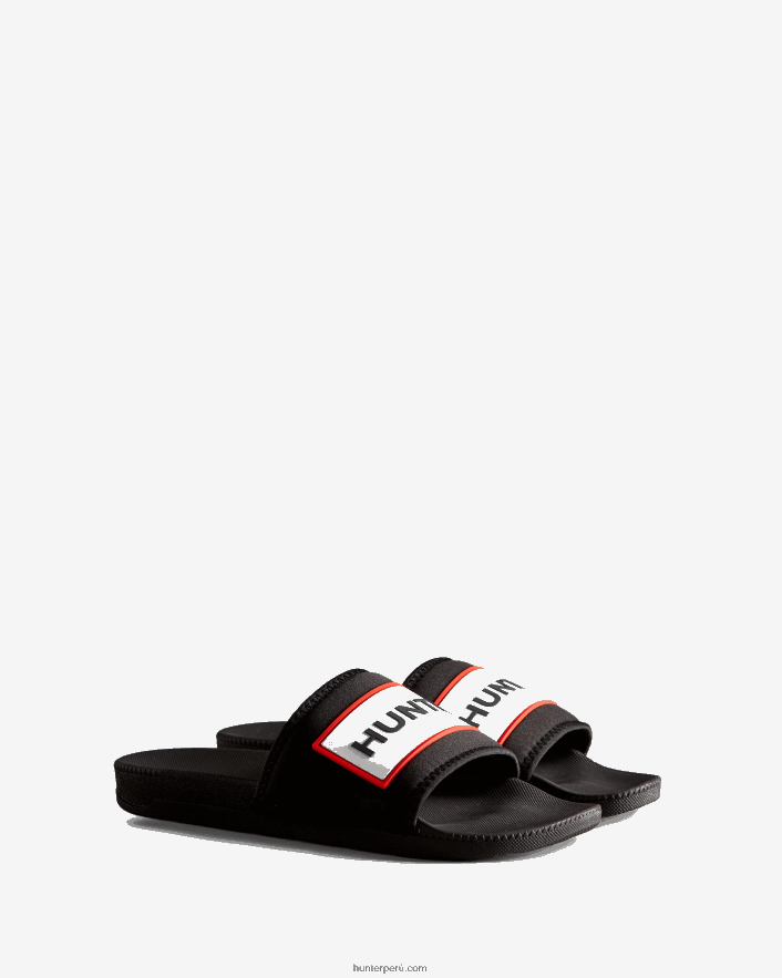 hombres Hunter chanclas de neopreno con logo negro Z28R2N569