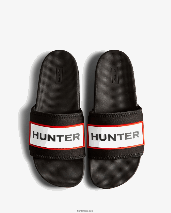 hombres Hunter chanclas de neopreno con logo negro Z28R2N569