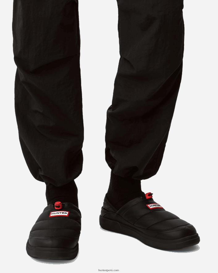 hombres Hunter zapatilla con aislamiento interior/exterior negro Z28R2N598