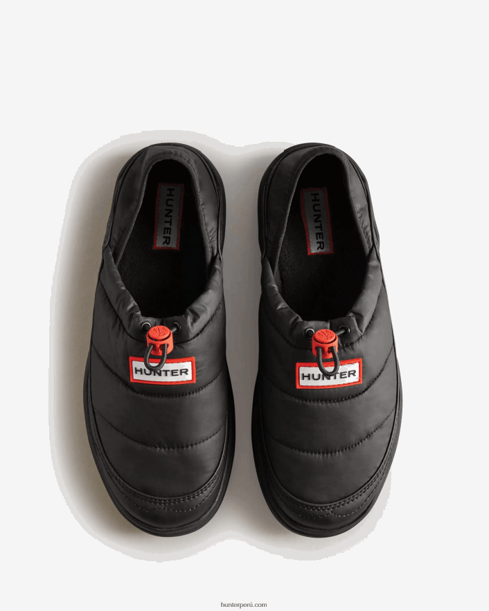 hombres Hunter zapatilla con aislamiento interior/exterior negro Z28R2N598