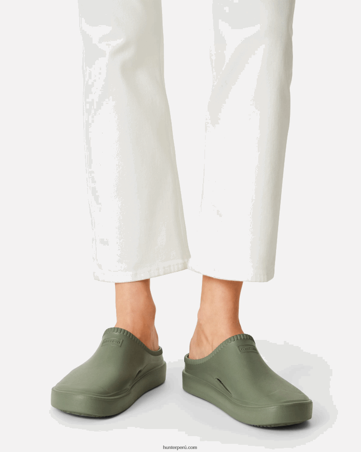 hombres Hunter zuecos de floración dentro/fuera liquen verde Z28R2N100