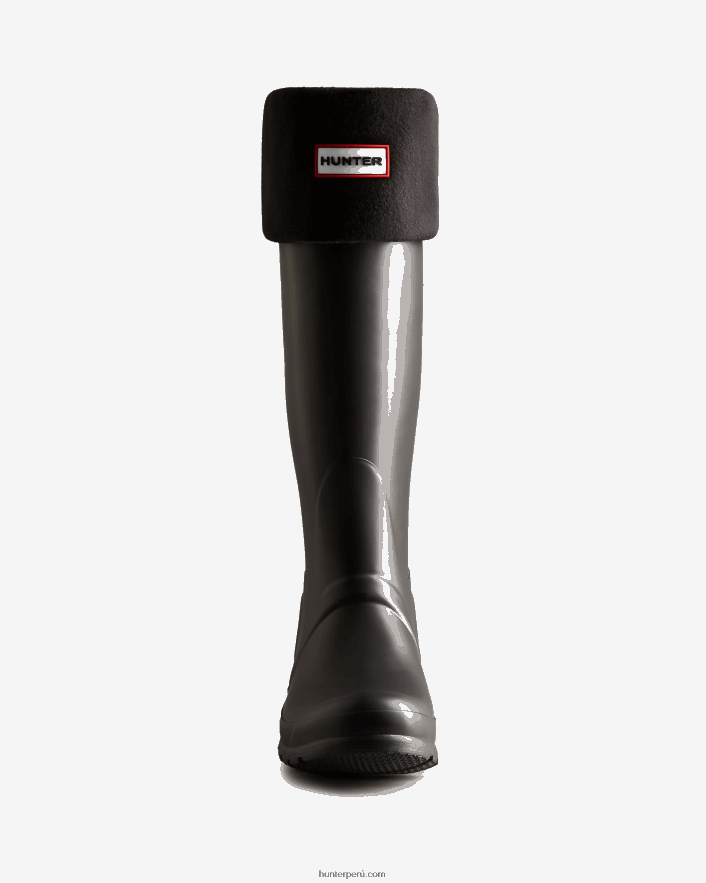 mujer Hunter Calcetines anchos para botas altas con puños de polar reciclado negro Z28R2N487