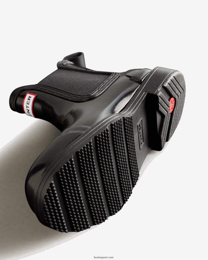 mujer Hunter botines chelsea con brillo Commando negro Z28R2N212