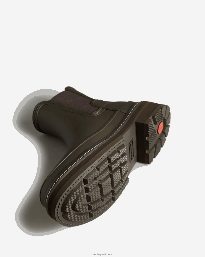 mujer Hunter botines chelsea con detalle de puntadas refinadas chocolate amargo Z28R2N313
