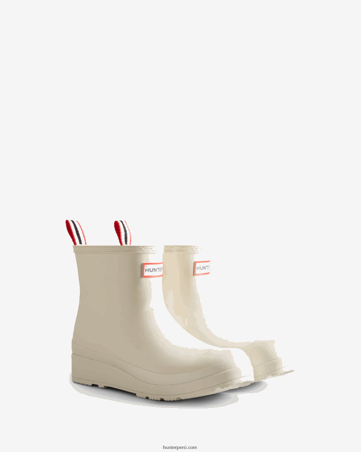 mujer Hunter botas de agua cortas con aislamiento de piel de oveja vegana play Sauce blanco Z28R2N220