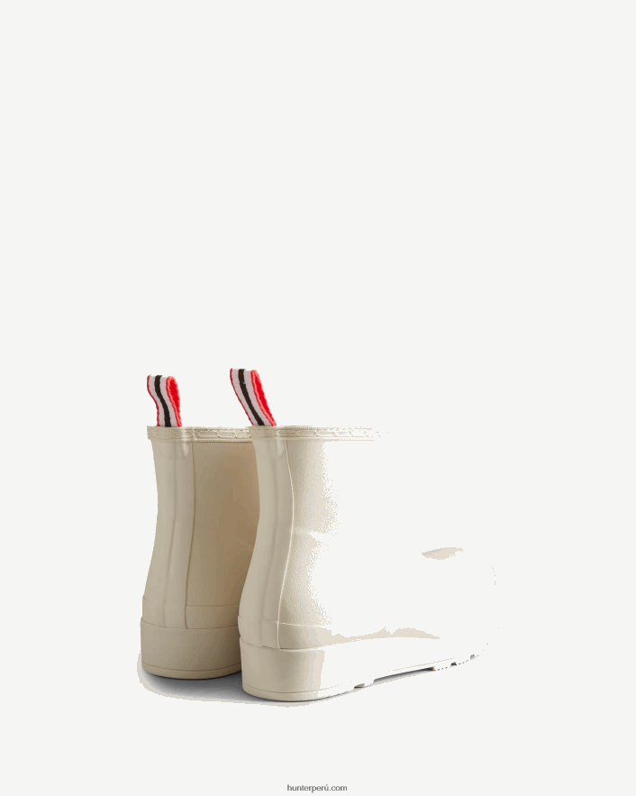 mujer Hunter botas de agua cortas con aislamiento de piel de oveja vegana play Sauce blanco Z28R2N220