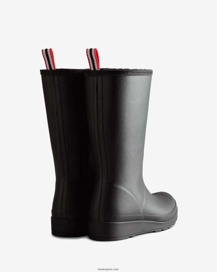 mujer Hunter botas de lluvia altas con aislamiento de piel de oveja vegana playZ28R2N152