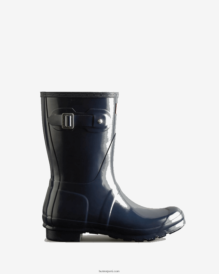 mujer Hunter botas de lluvia cortas brillantes originales Armada Z28R2N75