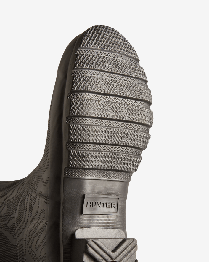 mujer Hunter botas de lluvia cortas con textura de erosión erosión textura negro Z28R2N182