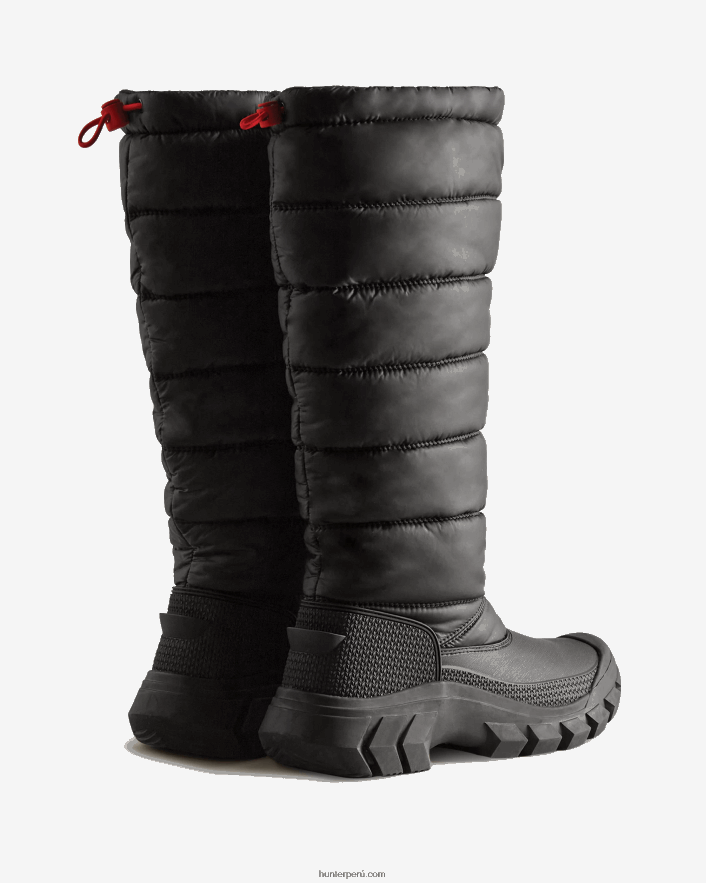 mujer Hunter botas altas para la nieve intrépidas con aislamiento negro Z28R2N122
