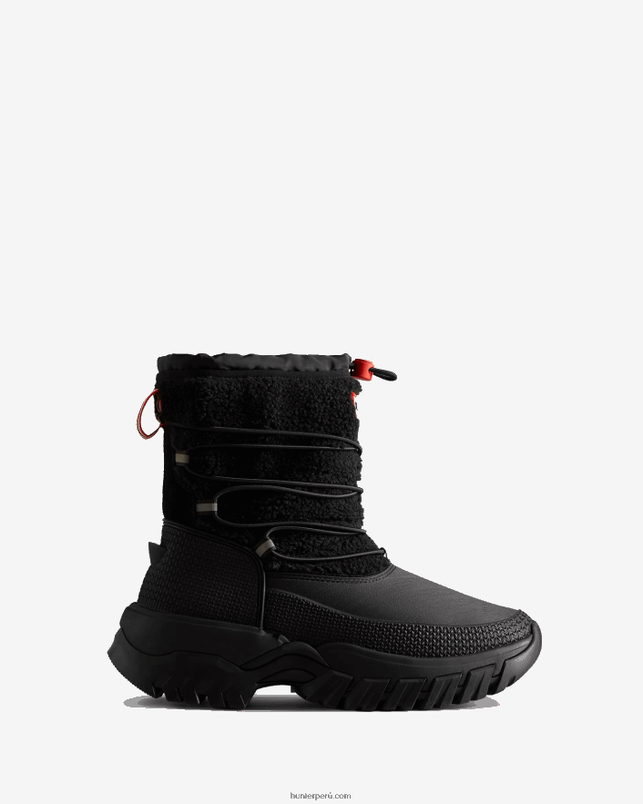 mujer Hunter botas cortas para la nieve con aislamiento de piel de oveja vegana wanderer negro Z28R2N206