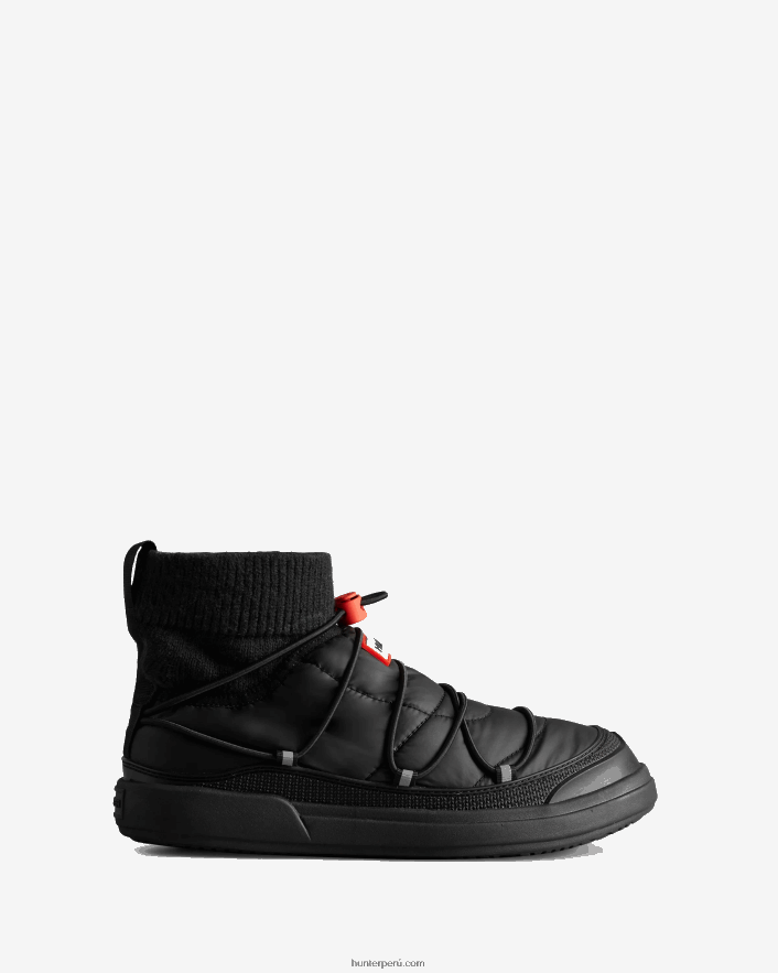mujer Hunter bota tipo pantufla con cordones y aislamiento interior/exterior negro Z28R2N301
