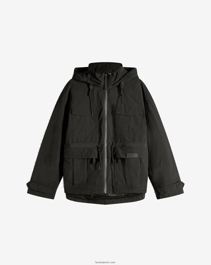 mujer Hunter chamarra explorer de nailon reciclado negro Z28R2N354