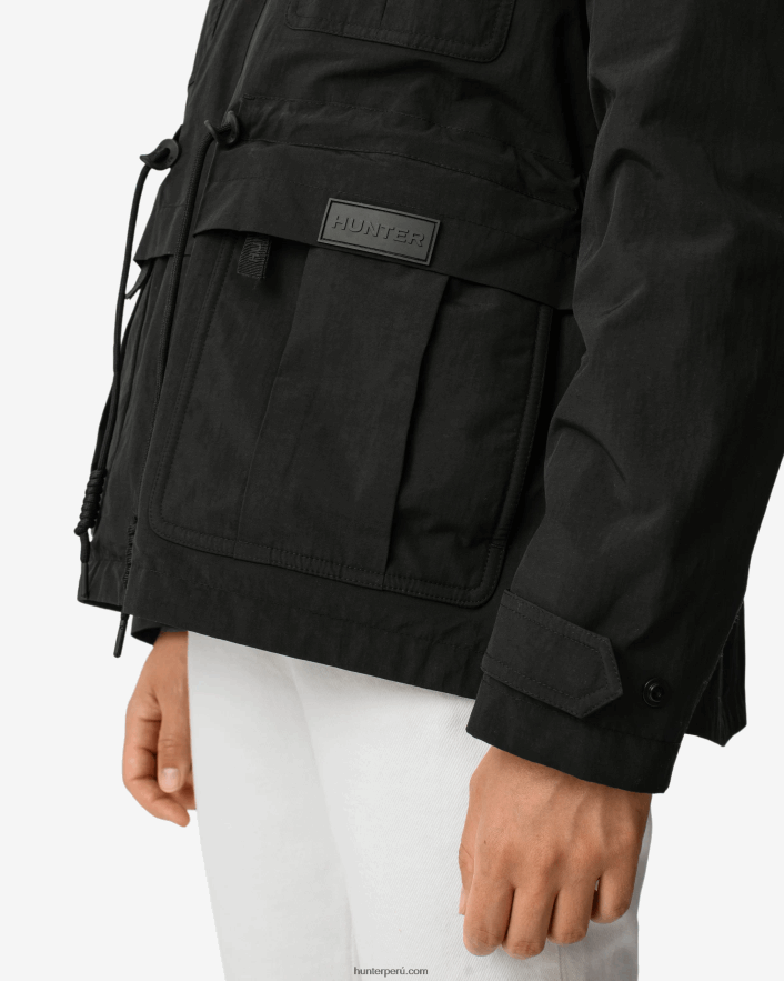 mujer Hunter chamarra explorer de nailon reciclado negro Z28R2N354