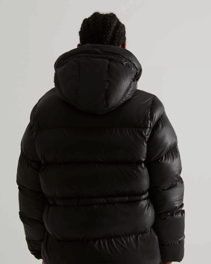 mujer Hunter chaqueta acolchada acampanada con aislamiento de goma negro Z28R2N356