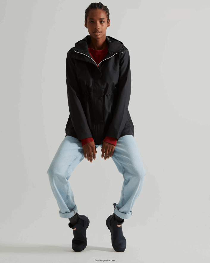 mujer Hunter chaqueta impermeable ligera negro Z28R2N335