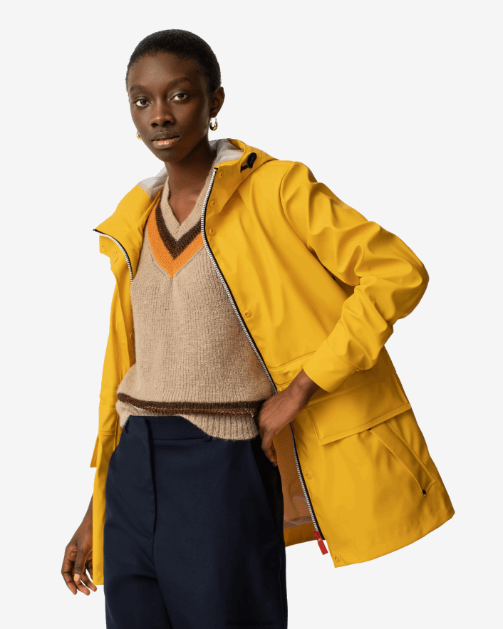 mujer Hunter chubasquero impermeable ligero amarillo Z28R2N338