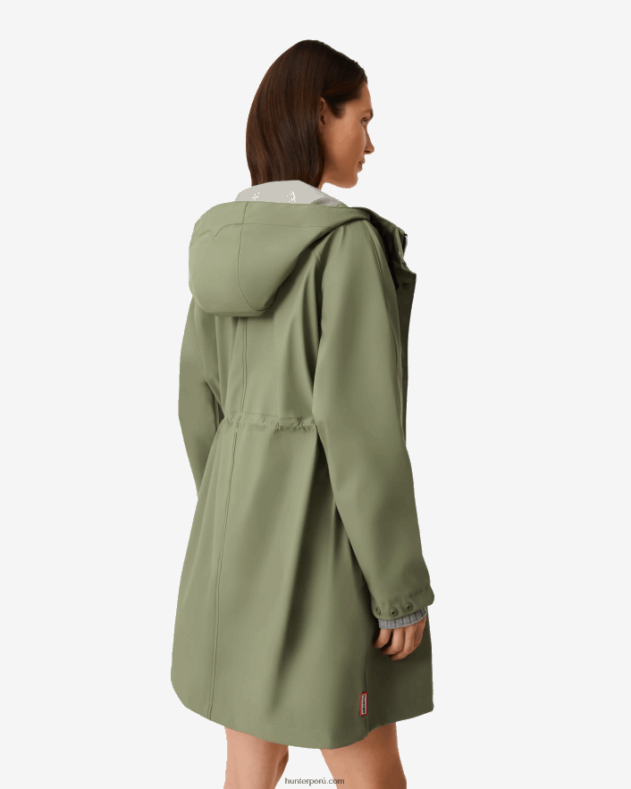 mujer Hunter parka impermeable ligera liquen verde Z28R2N334