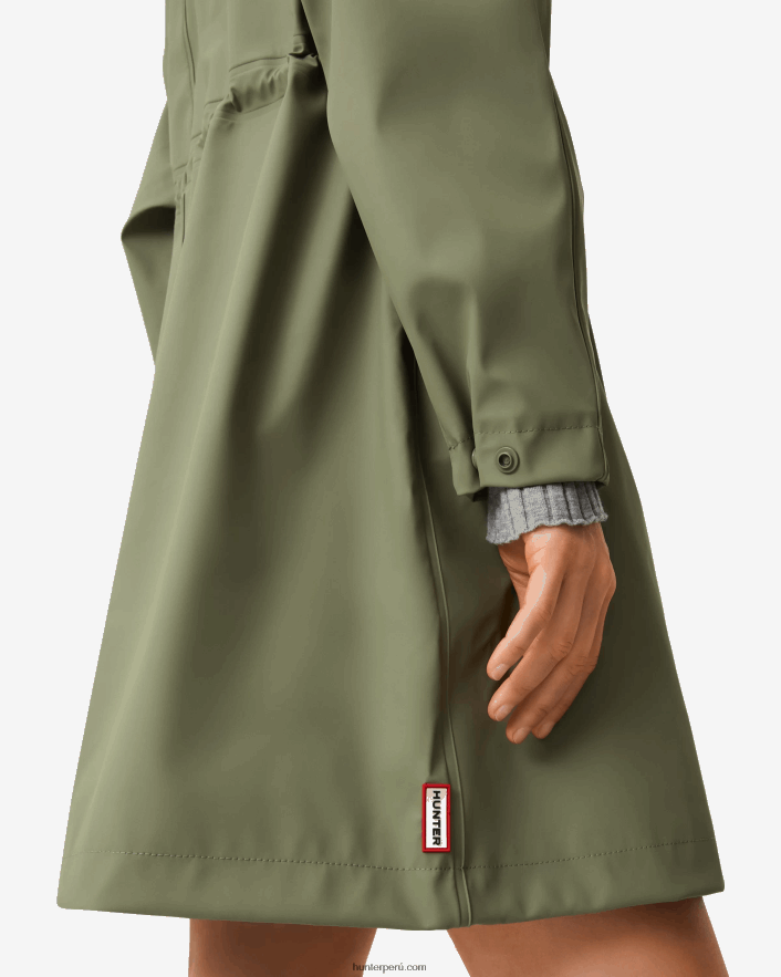 mujer Hunter parka impermeable ligera liquen verde Z28R2N334