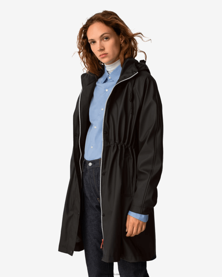 mujer Hunter parka impermeable ligera negro Z28R2N339