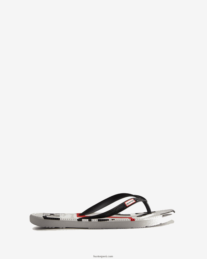 mujer Hunter chanclas con logo explotado negro Z28R2N283
