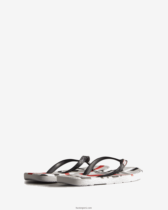 mujer Hunter chanclas con logo explotado negro Z28R2N283