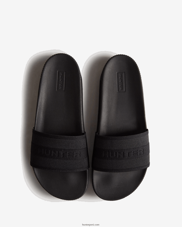 mujer Hunter diapositivas elásticas negro Z28R2N102