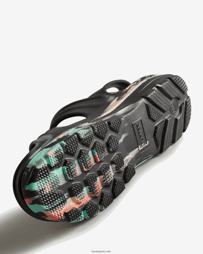 mujer Hunter sandalia bloom de mármol negro Z28R2N257